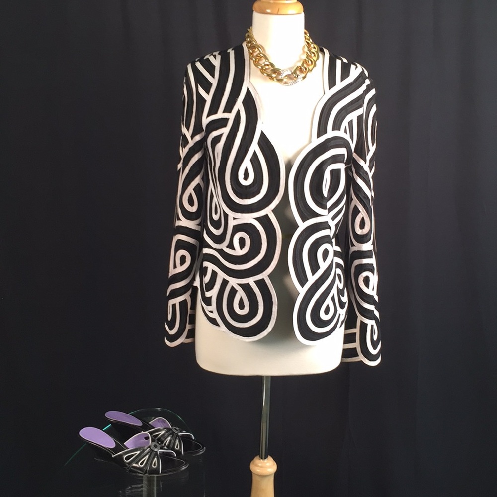 Women’s Jacket by Ika Black and White Size 8